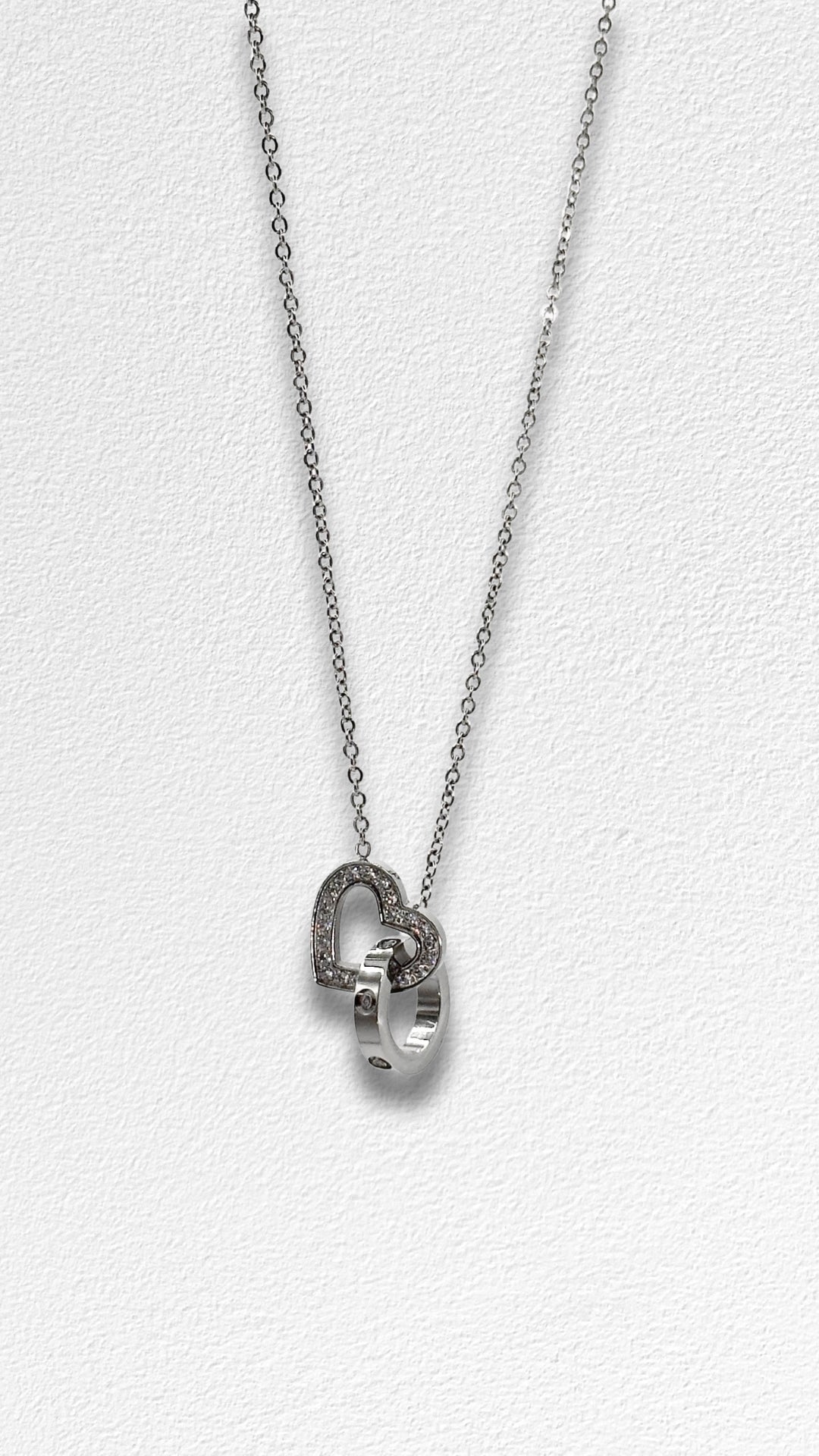 Linked Heart Chain Silver