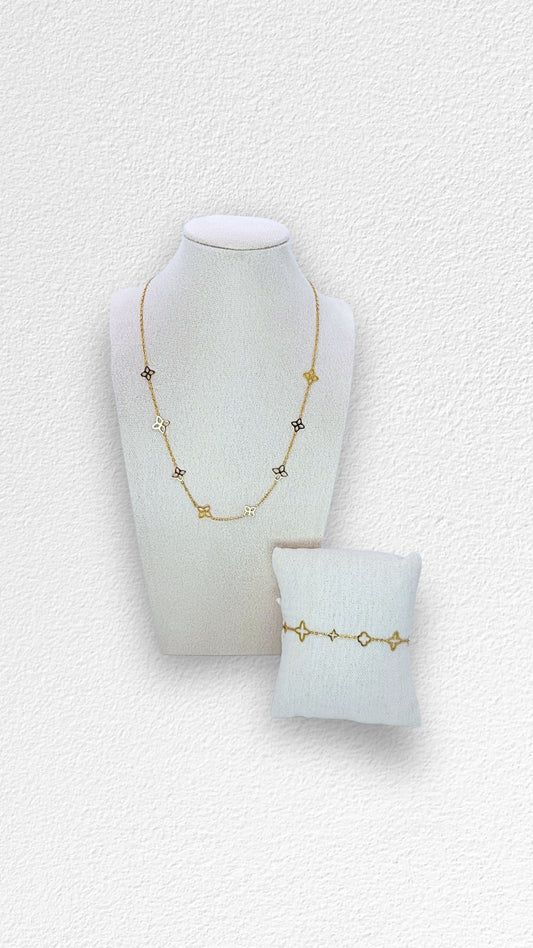 Deluxe Blossom Gold Set I 18K vergoldet